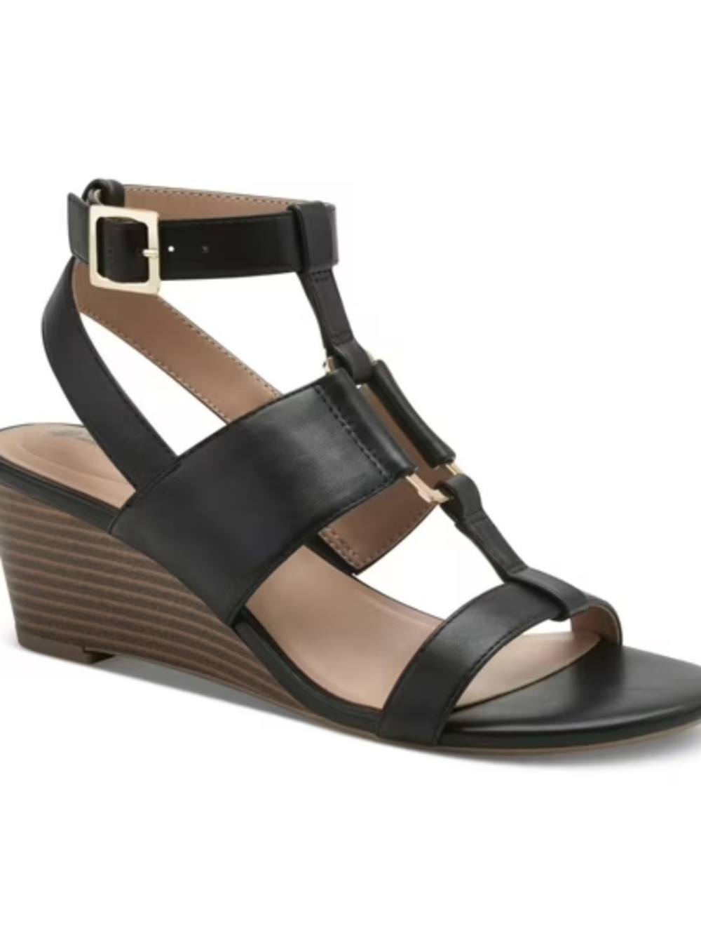 Giani Bernini Strappy Wedge Christaa for Women, Black, Size 6.5M NEW - Picture 2 of 4